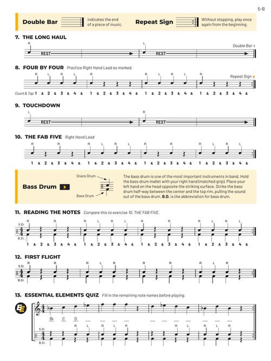 Essential Elements for Band – Percussion/Keyboard Percussion Book 1 Online Resources Concert Band Methods scores gallery preview page 4