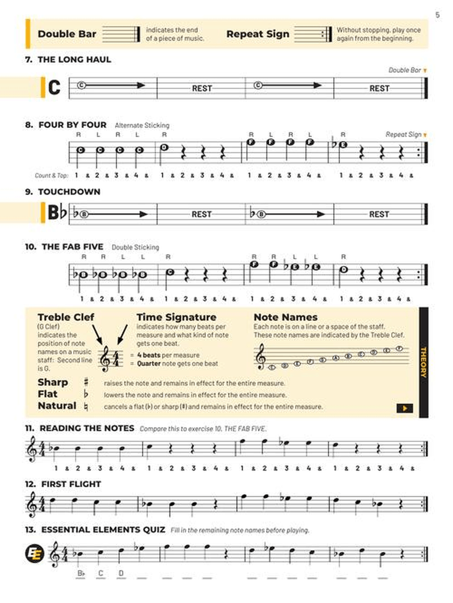 Essential Elements for Band – Percussion/Keyboard Percussion Book 1 Online Resources Concert Band Methods scores gallery preview page 10