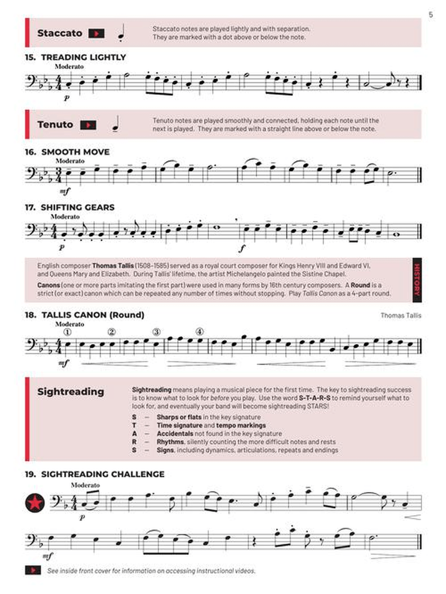 Essential Elements for Band – Trombone Book 2 with EEi Concert Band Methods scores gallery preview page 3