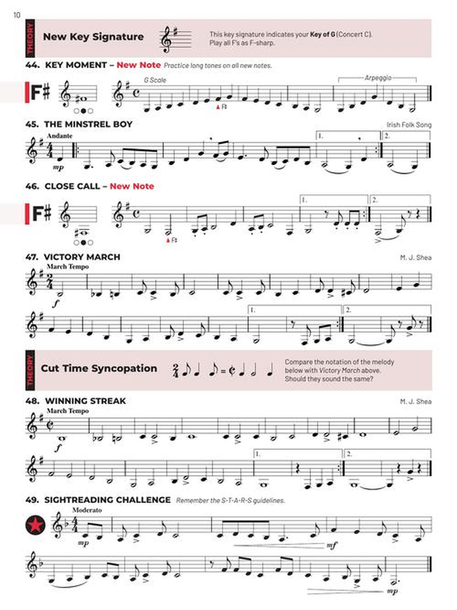 Essential Elements for Band – F Horn Book 2 with EEi Concert Band Methods scores gallery preview page 4