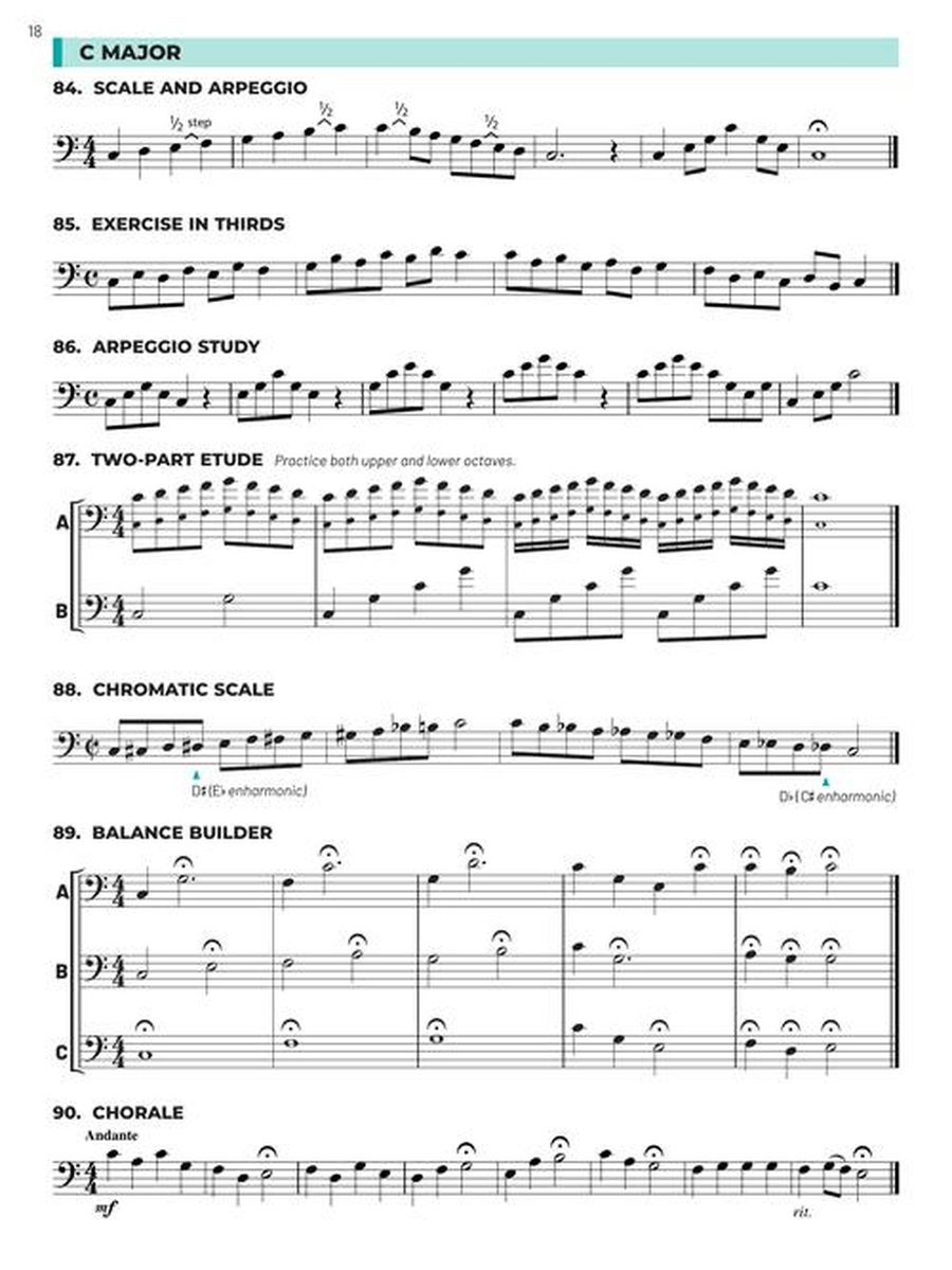 Essential Technique for Band – Trombone Book 3 with Online Resources Concert Band Methods scores gallery preview page 4