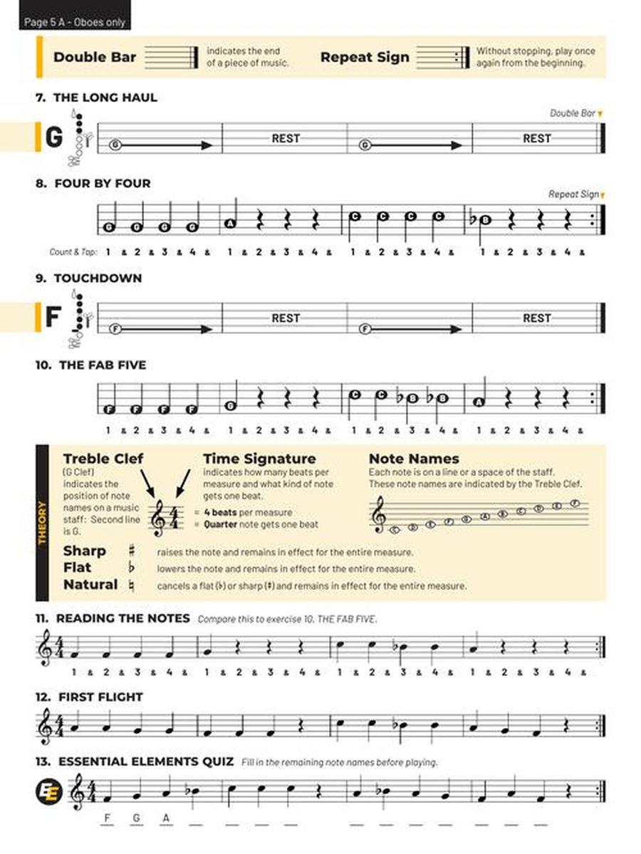 Essential Elements for Band – Oboe Book 1 with Online Resources Concert Band Methods scores gallery preview page 3