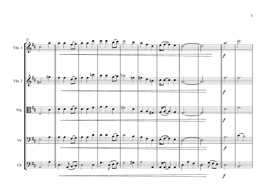 Breton Regional Anthem for String Orchestra String Orchestra scores gallery preview page 3