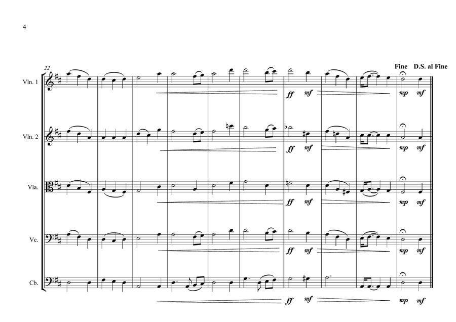 Breton Regional Anthem for String Orchestra String Orchestra scores gallery preview page 4