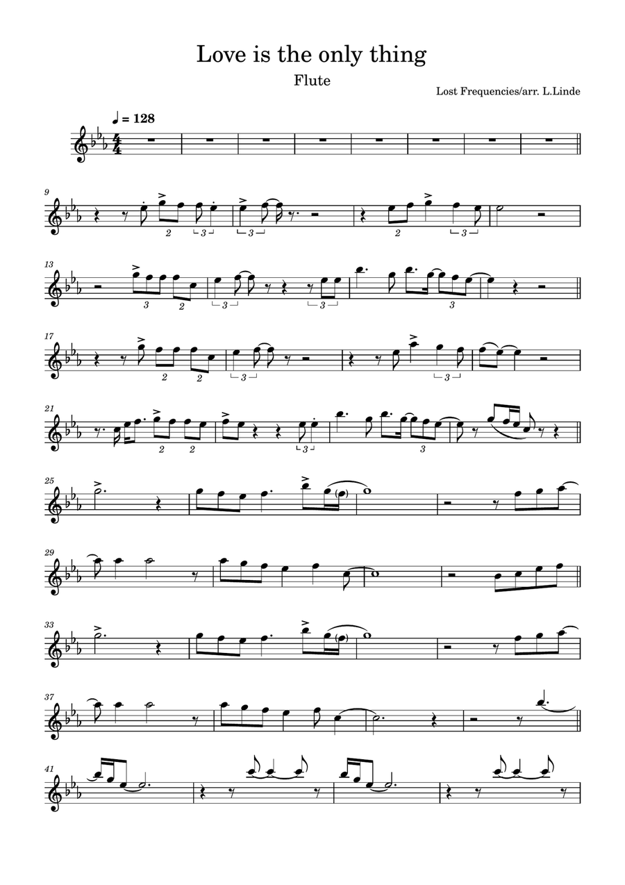 Love Is The Only Thing Love Is The Only Thing Flute Solo scores gallery preview page 1