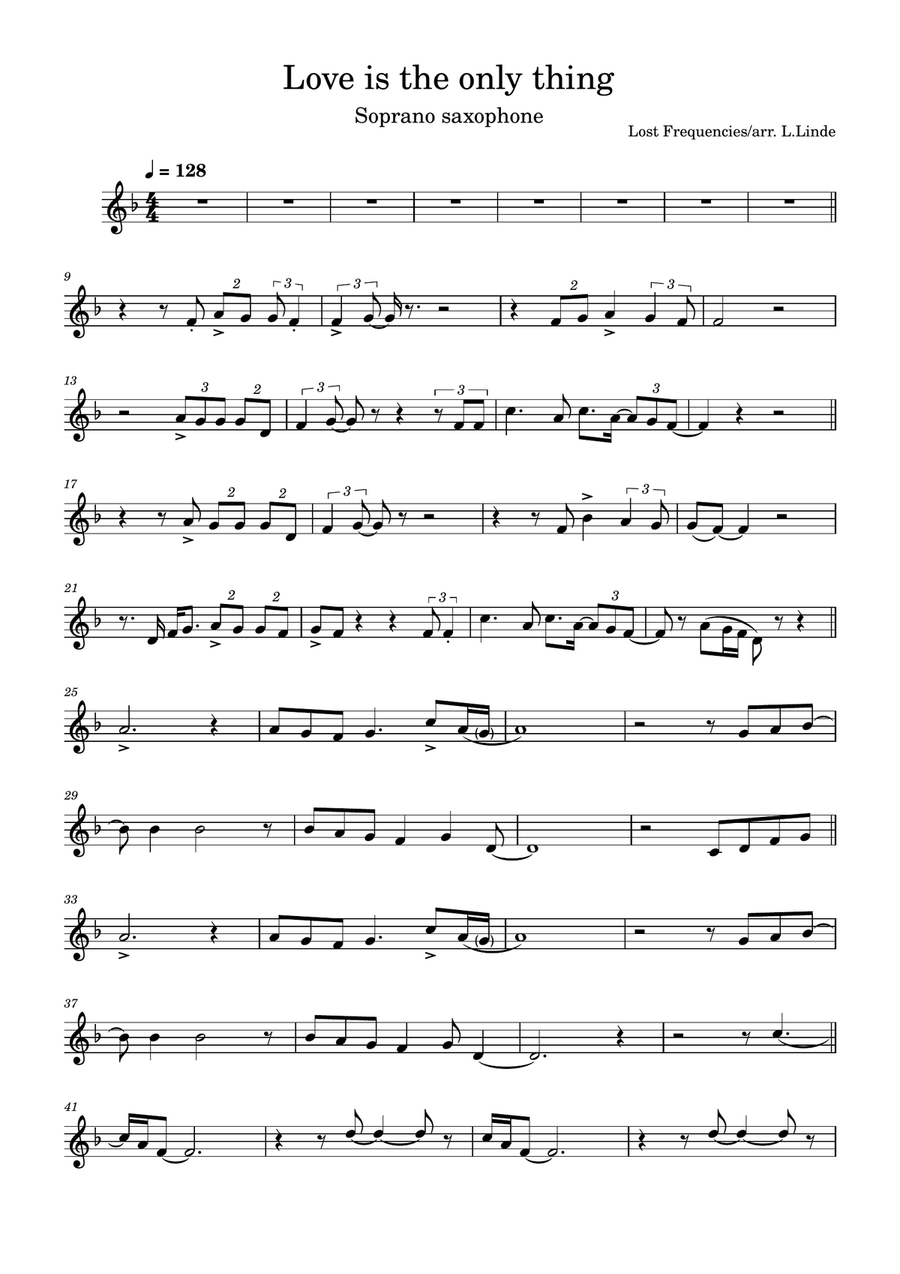 Love Is The Only Thing Love Is The Only Thing Soprano Saxophone scores gallery preview page 1