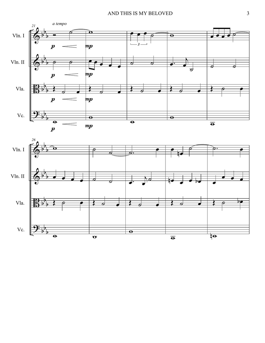 And This Is My Beloved String Quartet scores gallery preview page 3