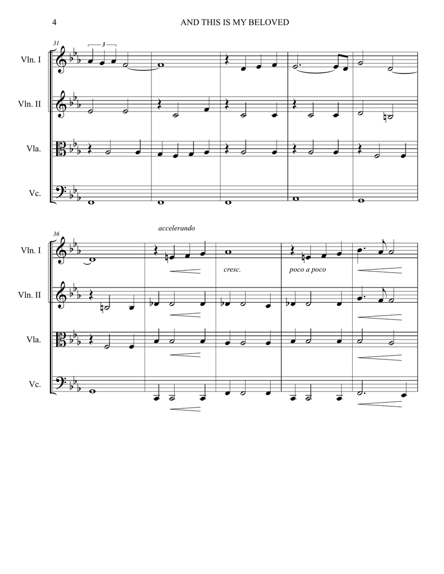 And This Is My Beloved String Quartet scores gallery preview page 4