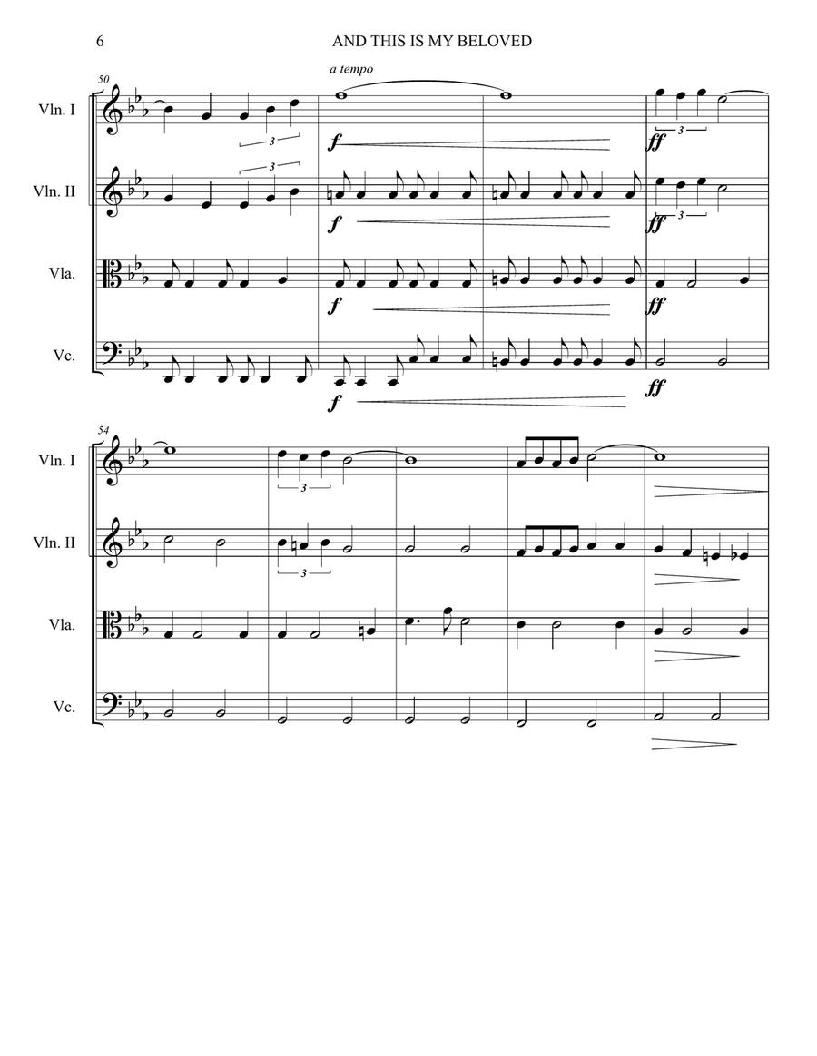 And This Is My Beloved String Quartet scores gallery preview page 6