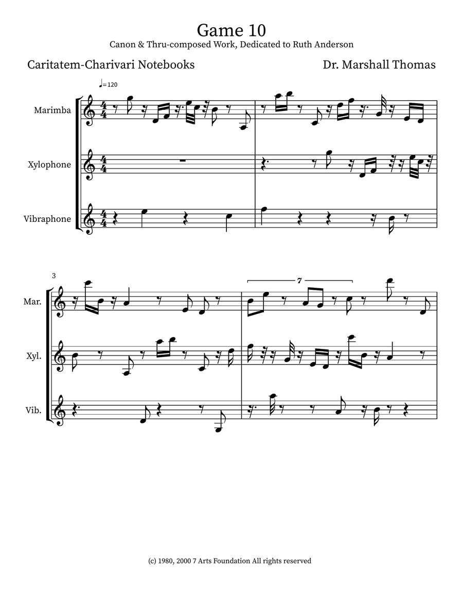 Game 10 Game 10 Small Ensemble scores gallery preview page 1