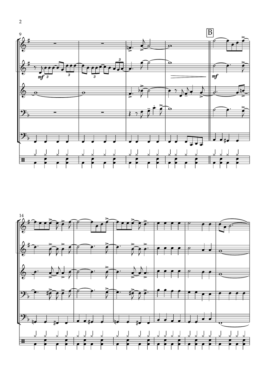 Got To Get You Into My Life Brass Quintet scores gallery preview page 2