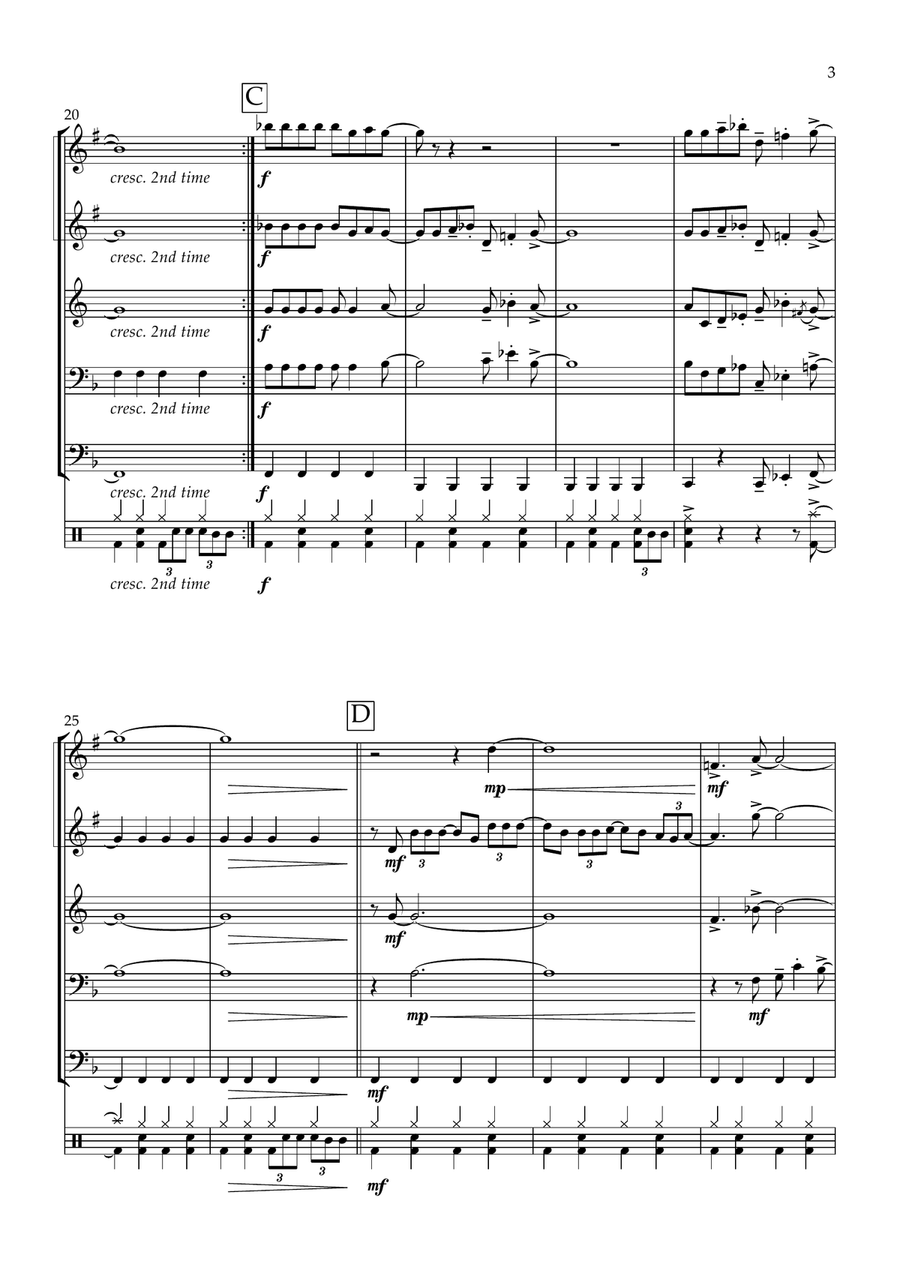 Got To Get You Into My Life Brass Quintet scores gallery preview page 3