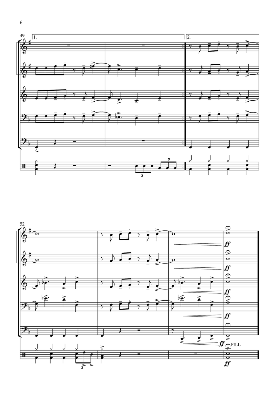 Got To Get You Into My Life Brass Quintet scores gallery preview page 6