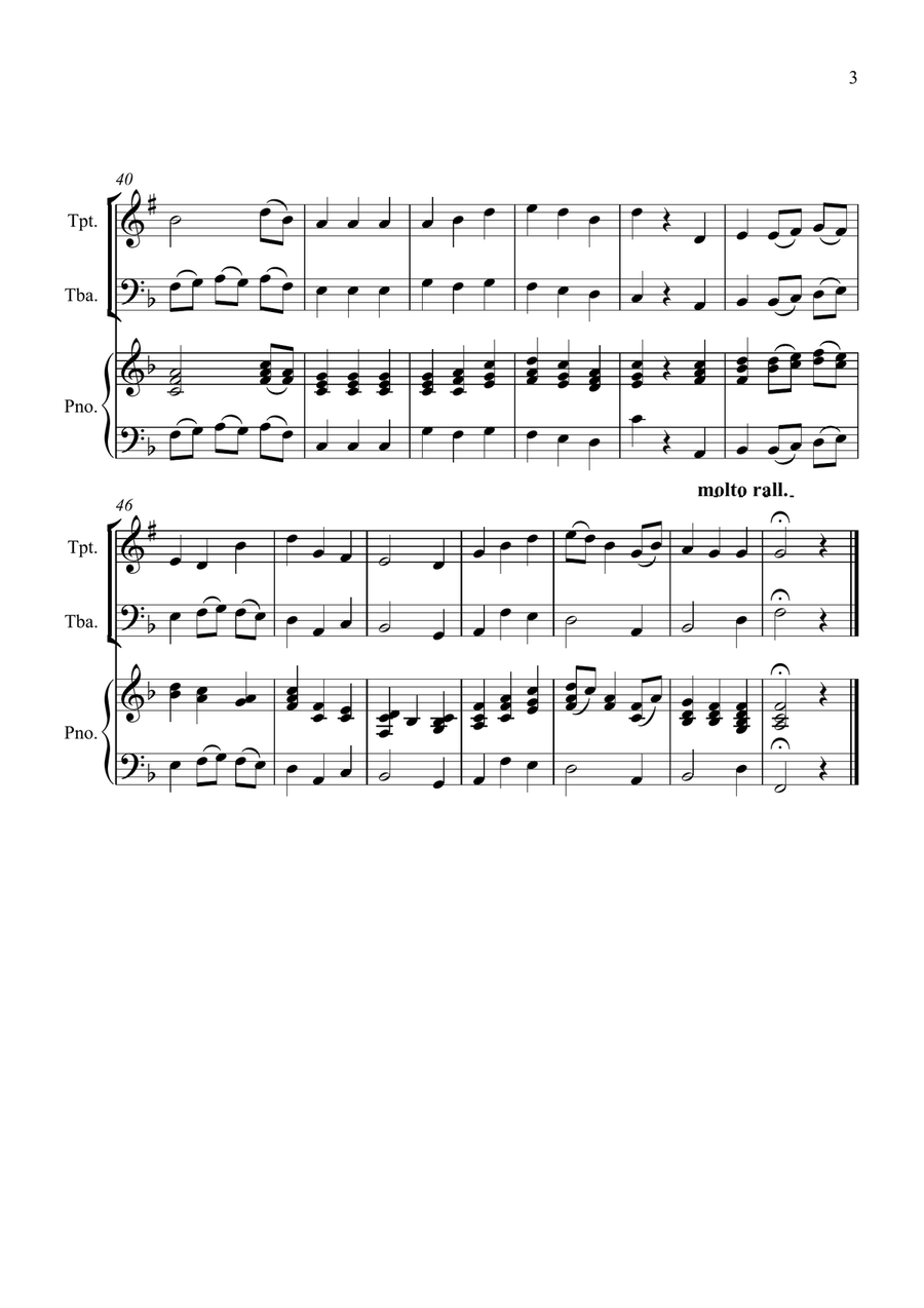 Be Thou My Vision for Trumpet and Tuba Duet Brass Duet scores gallery preview page 3