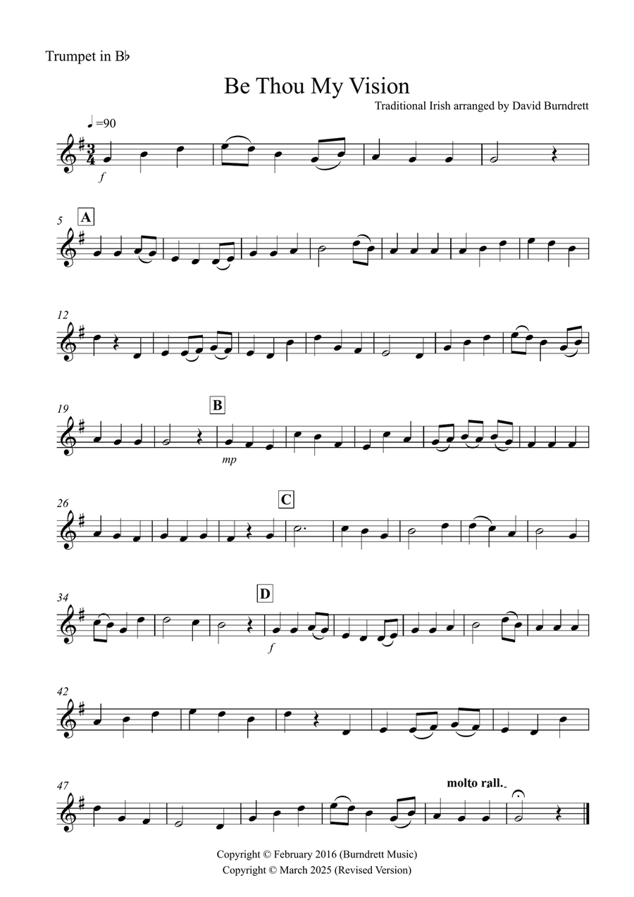 Be Thou My Vision for Trumpet and Tuba Duet Brass Duet scores gallery preview page 4