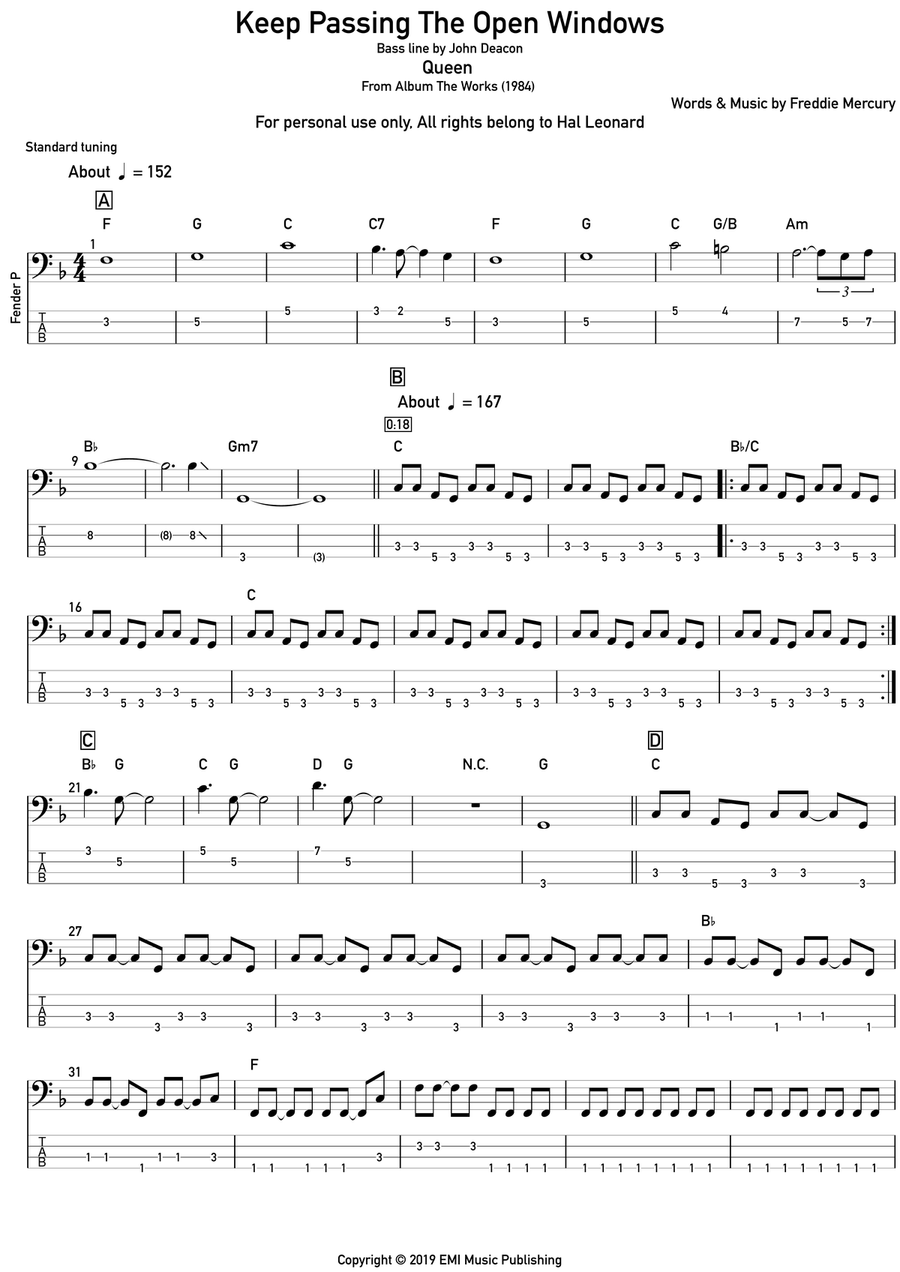 Keep Passing The Open Windows Acoustic Guitar scores gallery preview page 1