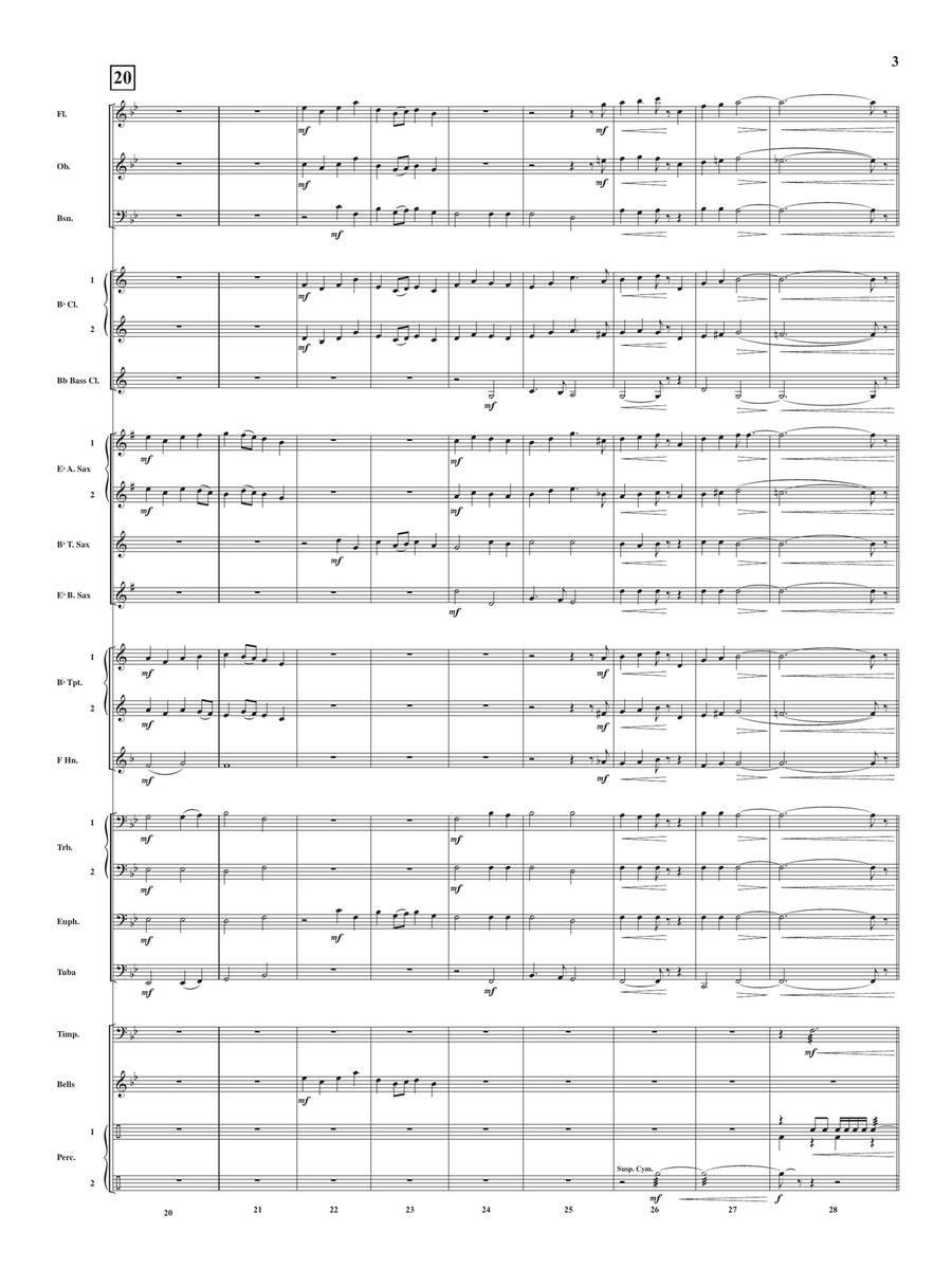 Medley: Welcome Christmas with Trim Up The Tree Concert Band scores gallery preview page 3