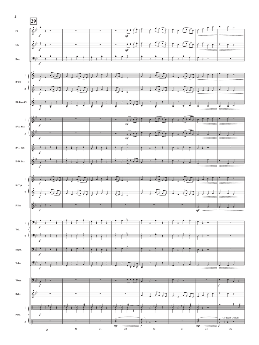 Medley: Welcome Christmas with Trim Up The Tree Concert Band scores gallery preview page 4