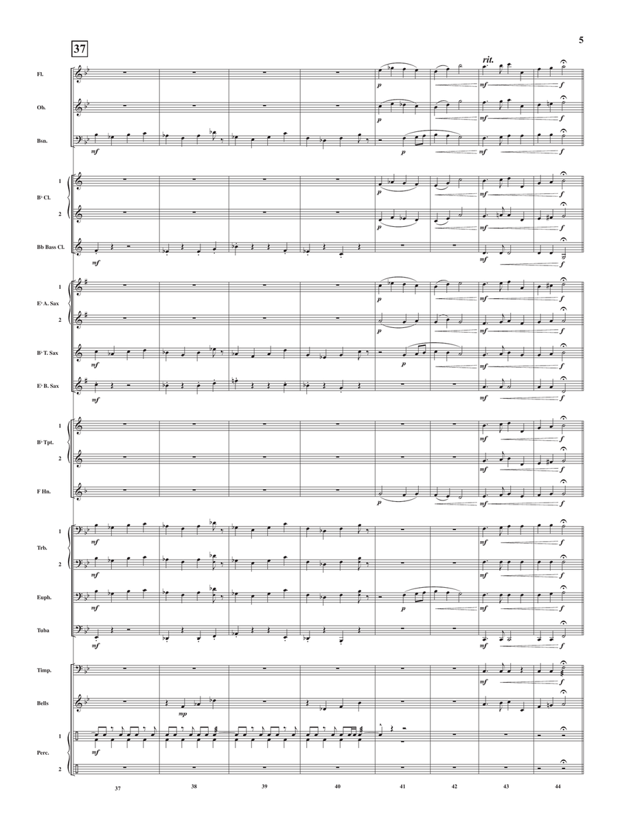 Medley: Welcome Christmas with Trim Up The Tree Concert Band scores gallery preview page 5