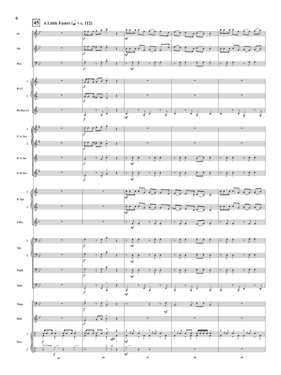 Medley: Welcome Christmas with Trim Up The Tree Concert Band scores gallery preview page 6