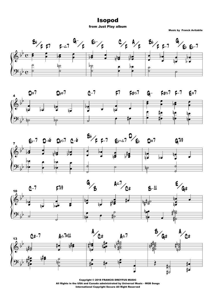 Isopod Isopod Piano Method scores gallery preview page 1