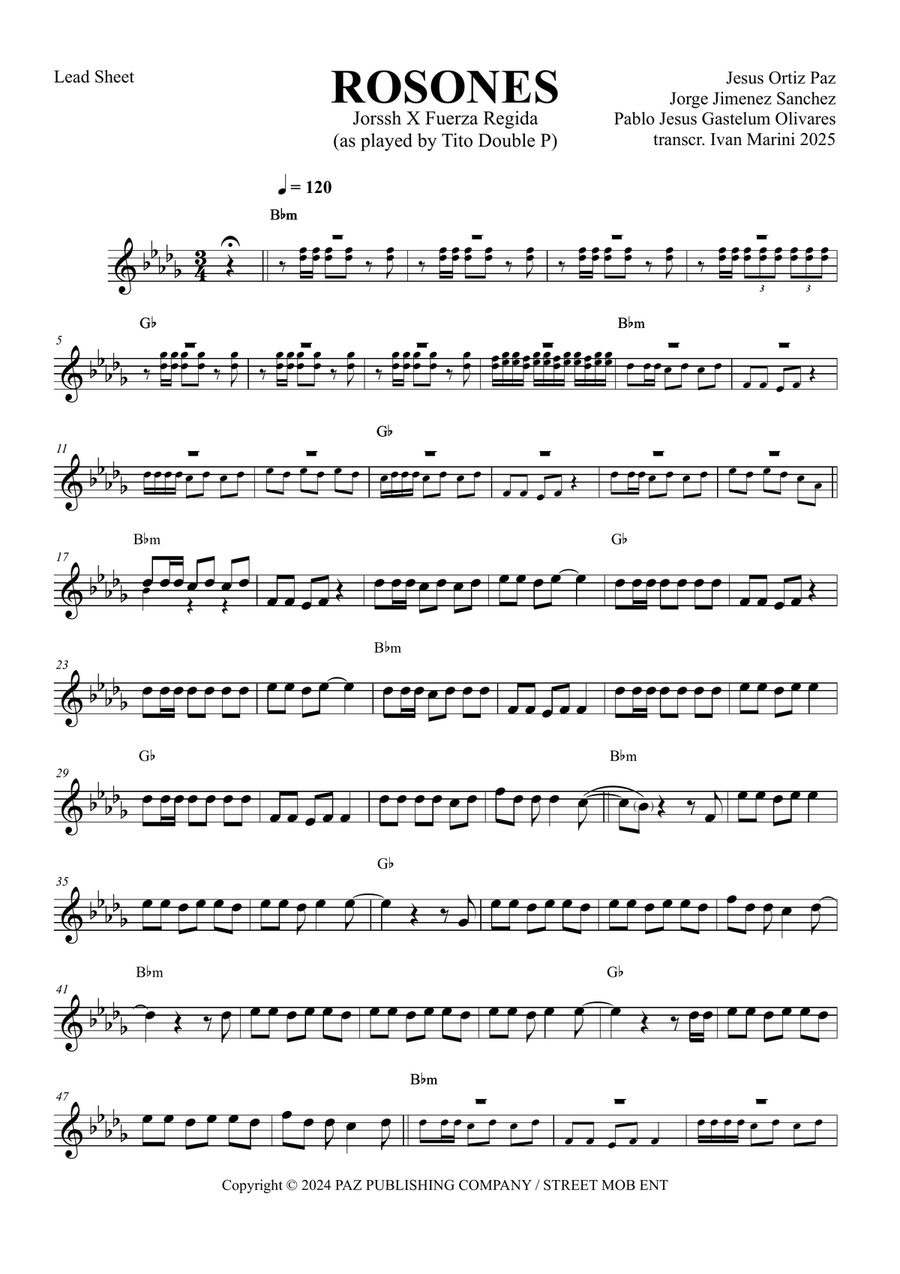 Rosones Piano scores gallery preview page 1