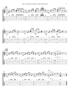 Upon A Distant Plateau-solo guitar (standard notation and guitar tablature & standard notation only) Acoustic Guitar scores gallery preview page 3