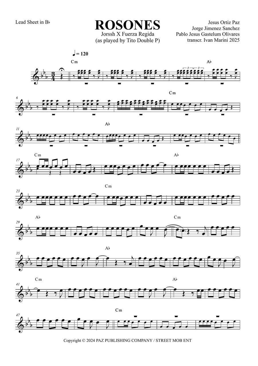 Rosones Trombone Solo scores gallery preview page 1