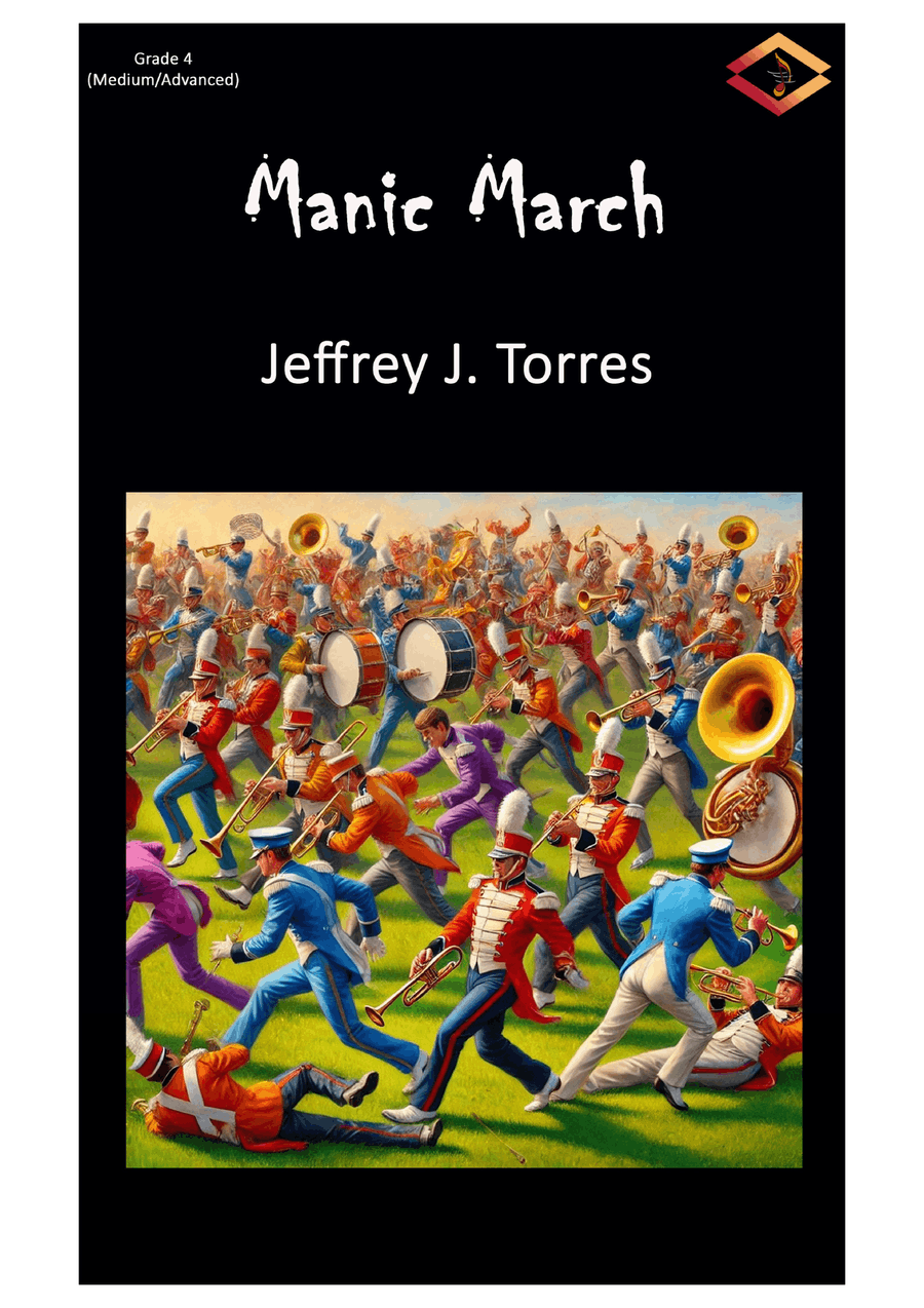 Manic March - Score Only Manic March - Score Only Concert Band scores gallery preview page 1