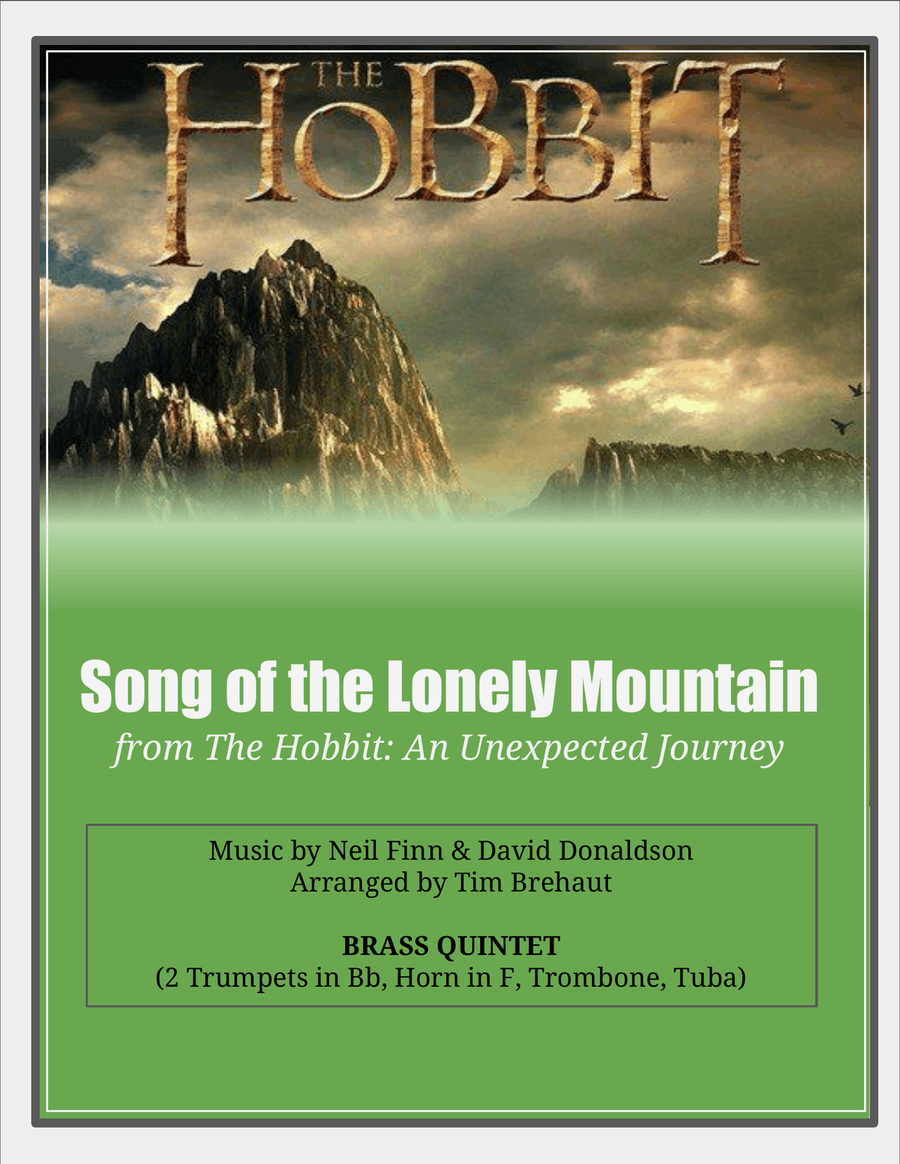 Song Of The Lonely Mountain Brass Quintet scores gallery preview page 1