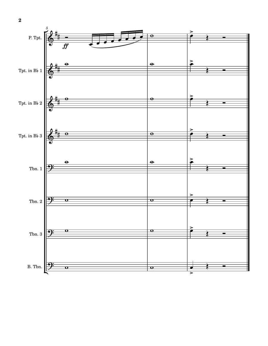 Fanfare No.1 Fanfare No.1 Brass Ensemble scores gallery preview page 2