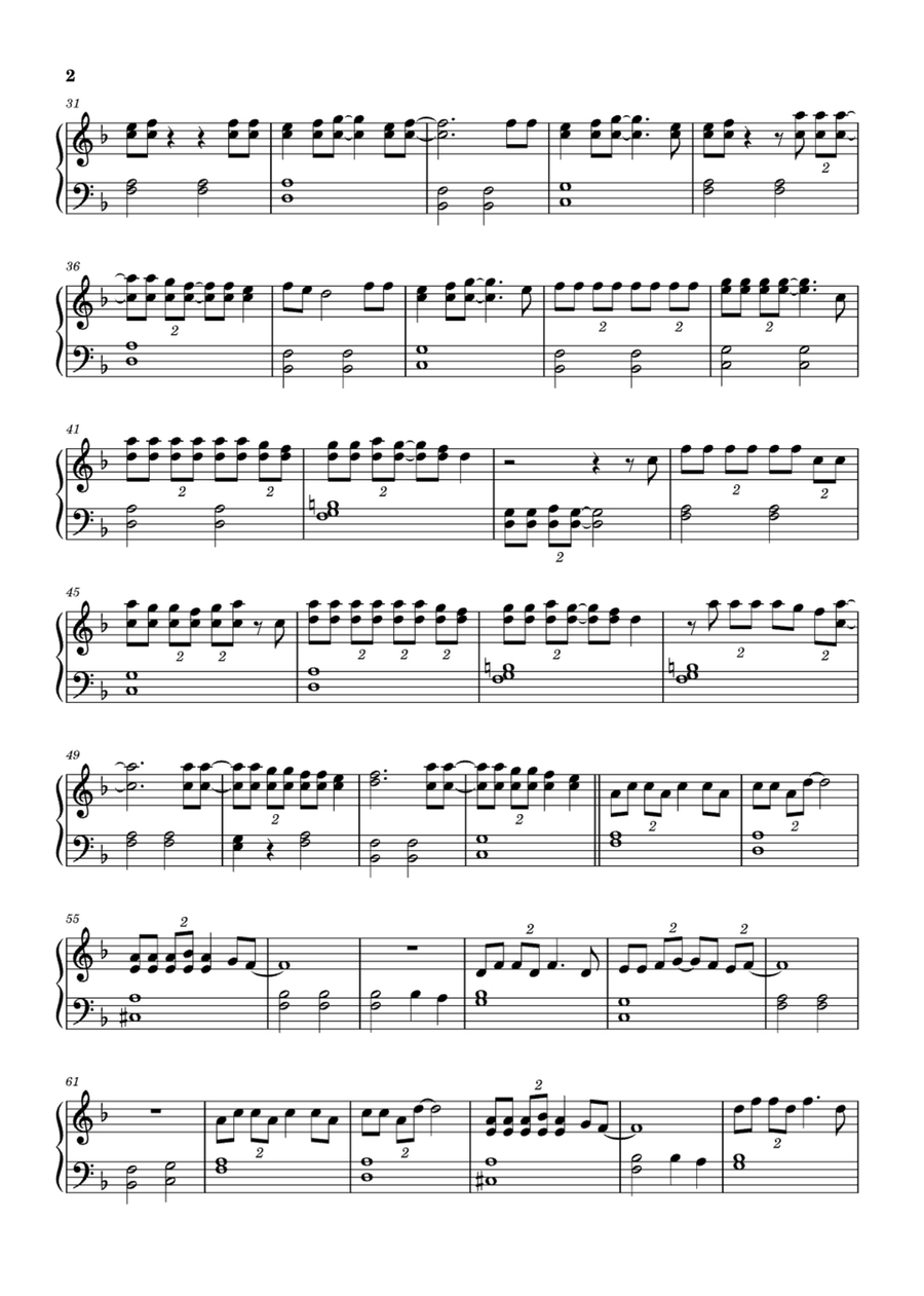 Total Eclipse Of The Heart Easy Piano scores gallery preview page 2