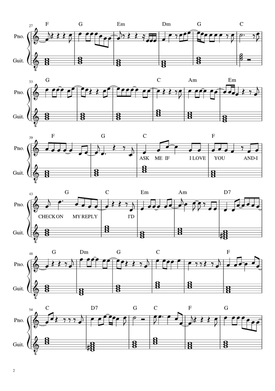 Sometimes When We Touch Easy Piano scores gallery preview page 2