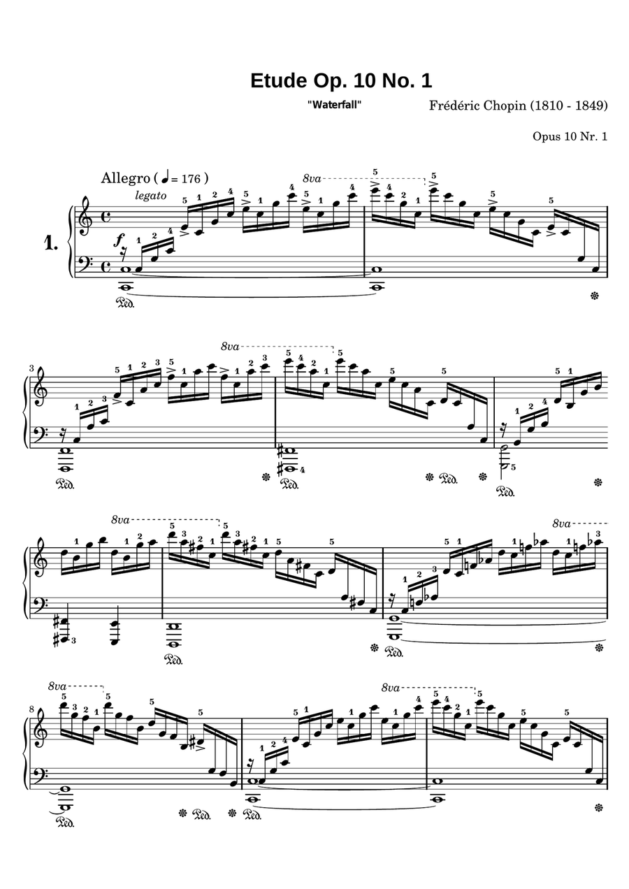 Etude Op. 10 No. 1 Chamber Music scores gallery preview page 1