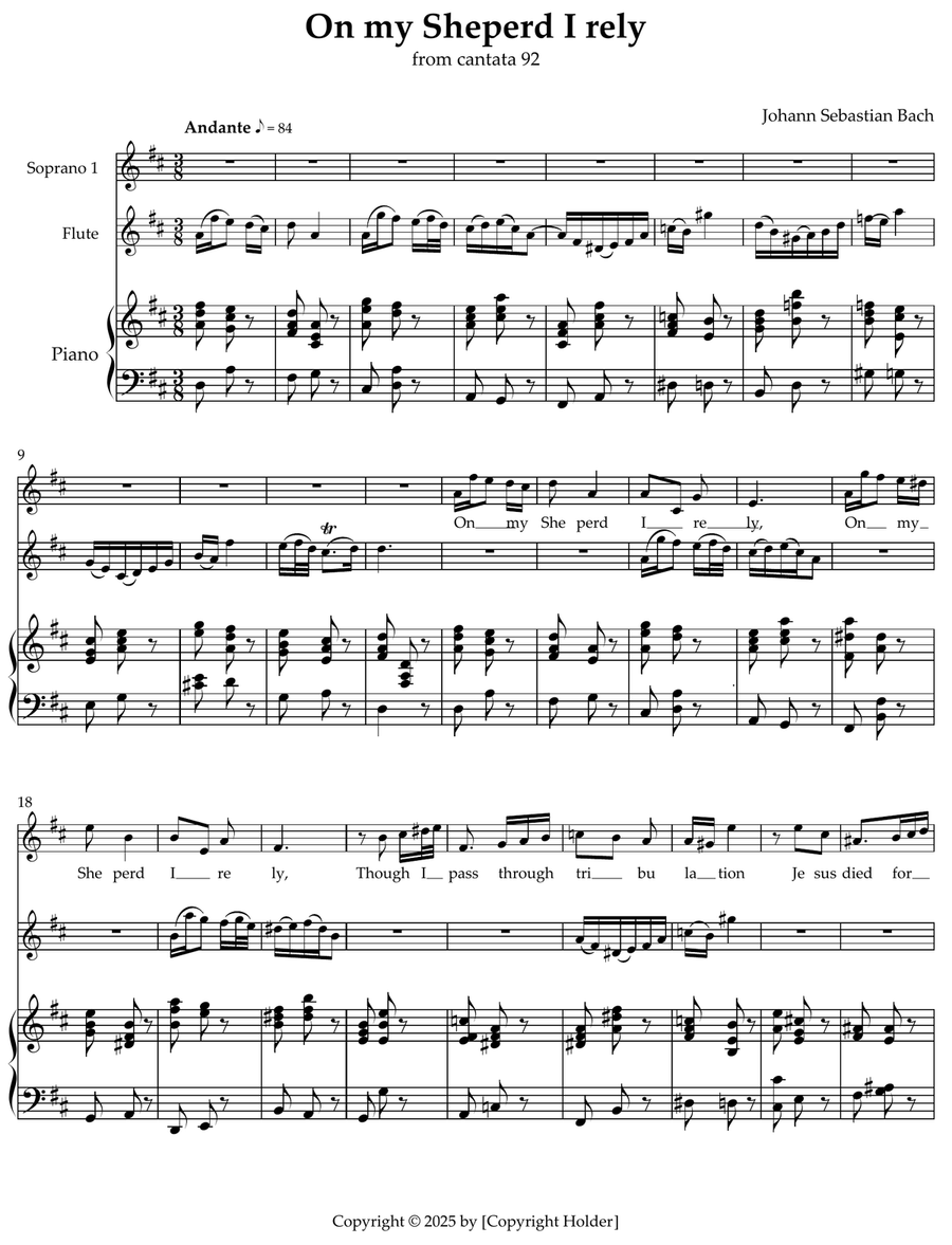 On my Shepard I rely On my Shepard I rely Flute Duet scores gallery preview page 1