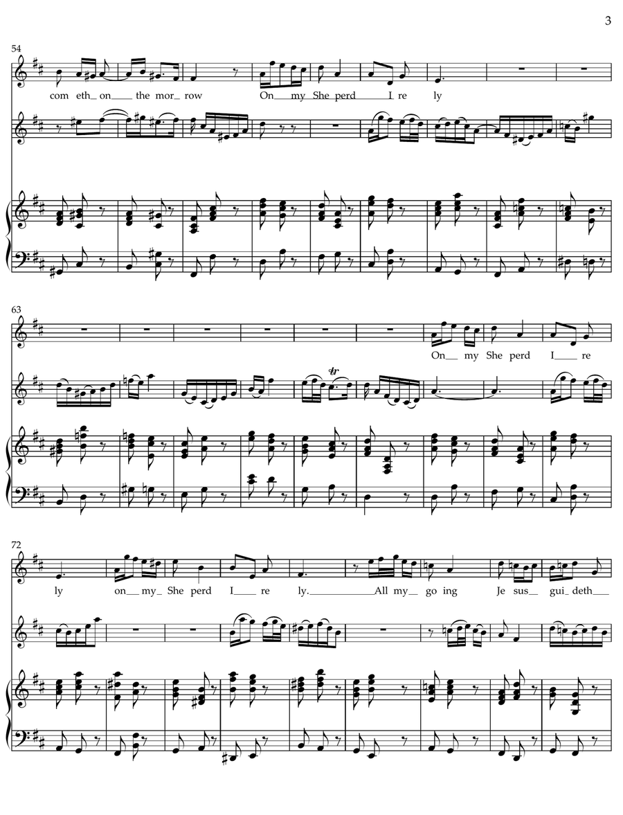 On my Shepard I rely On my Shepard I rely Flute Duet scores gallery preview page 3