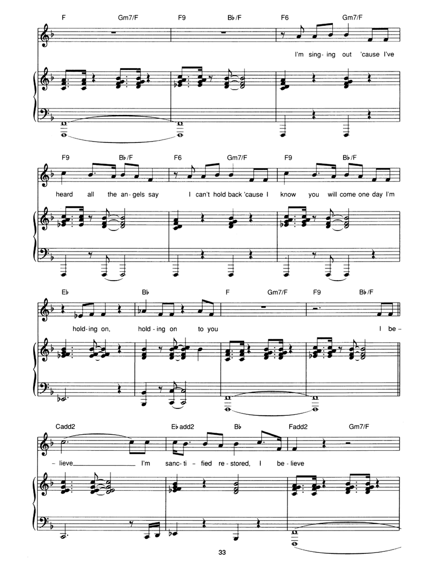 I Believe I Believe Piano, Vocal scores gallery preview page 2