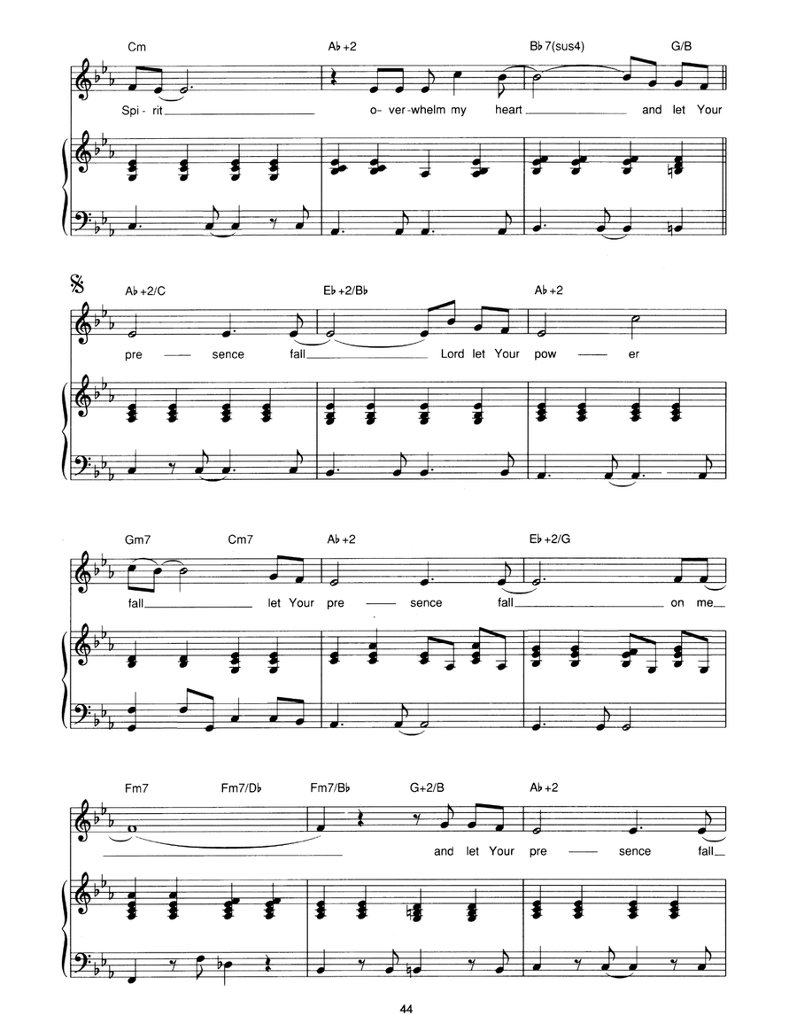 Oh Holy Spirit Piano, Vocal scores gallery preview page 2