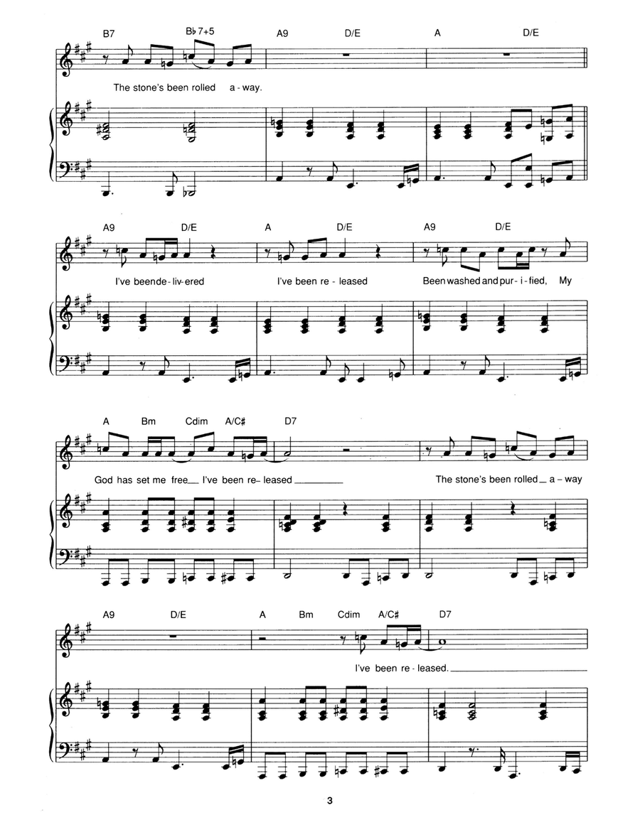 The Stone's Been Rolled Away Piano, Vocal scores gallery preview page 2
