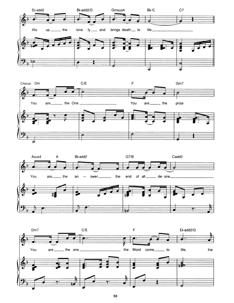 You Are The One You Are The One Piano, Vocal scores gallery preview page 2