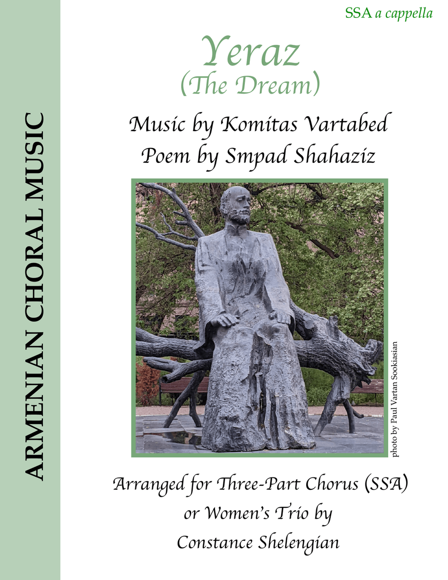 Yeraz (The Dream) Armenian Song for SSA Choir or Women's Trio, a cappella SSA scores gallery preview page 1