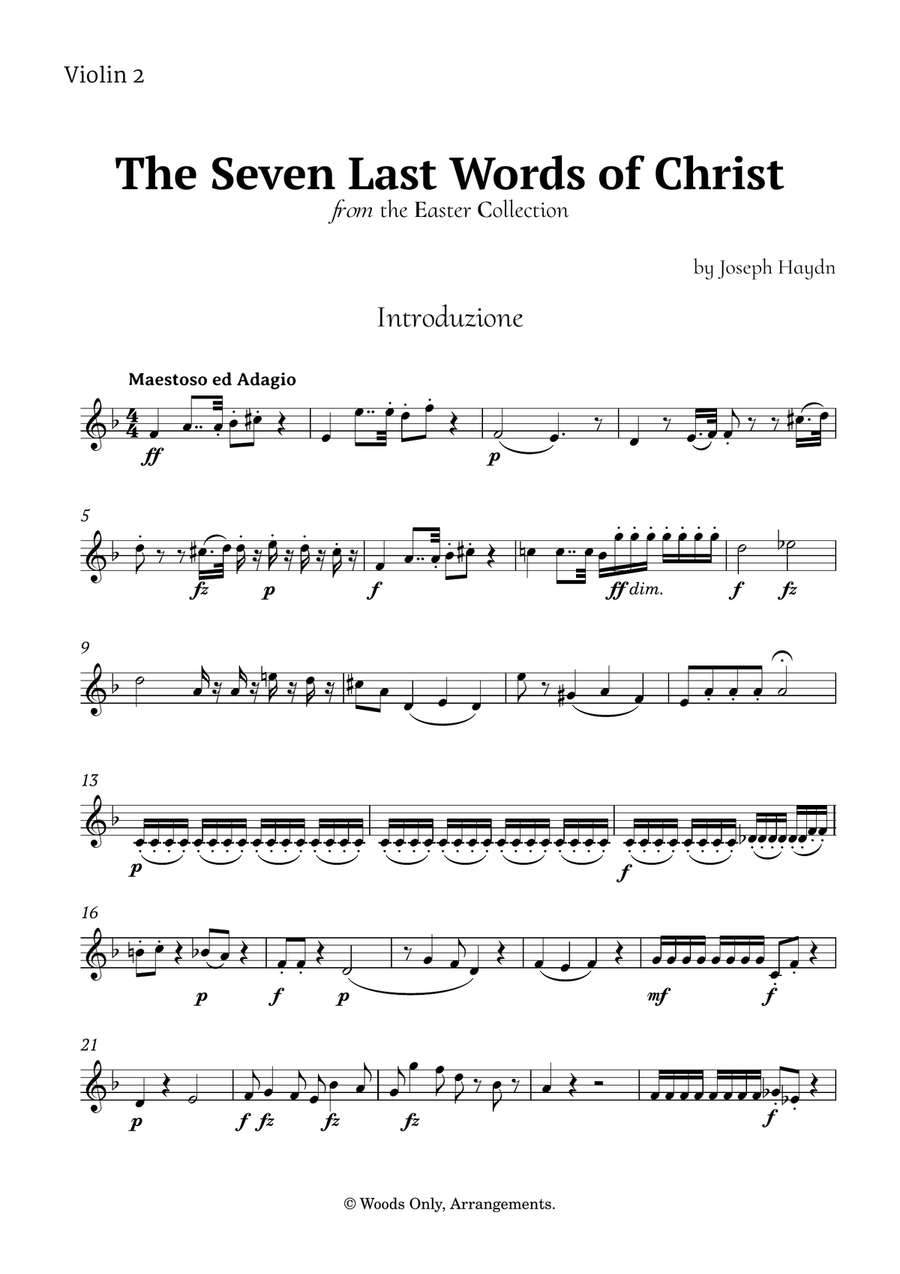 The Seven Last Words of Christ by Haydn for String Quartet String Quartet scores gallery preview page 6