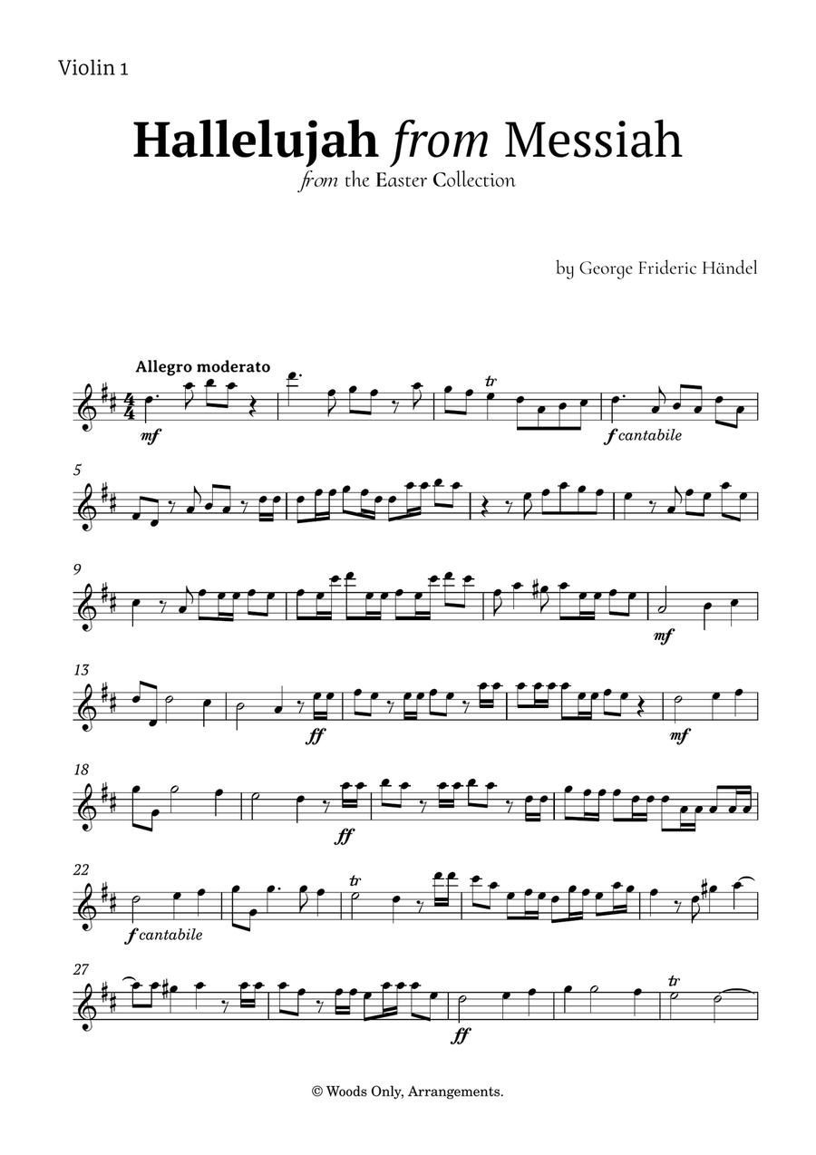 Hallelujah by Friedrich Händel for String Quartet String Quartet scores gallery preview page 5