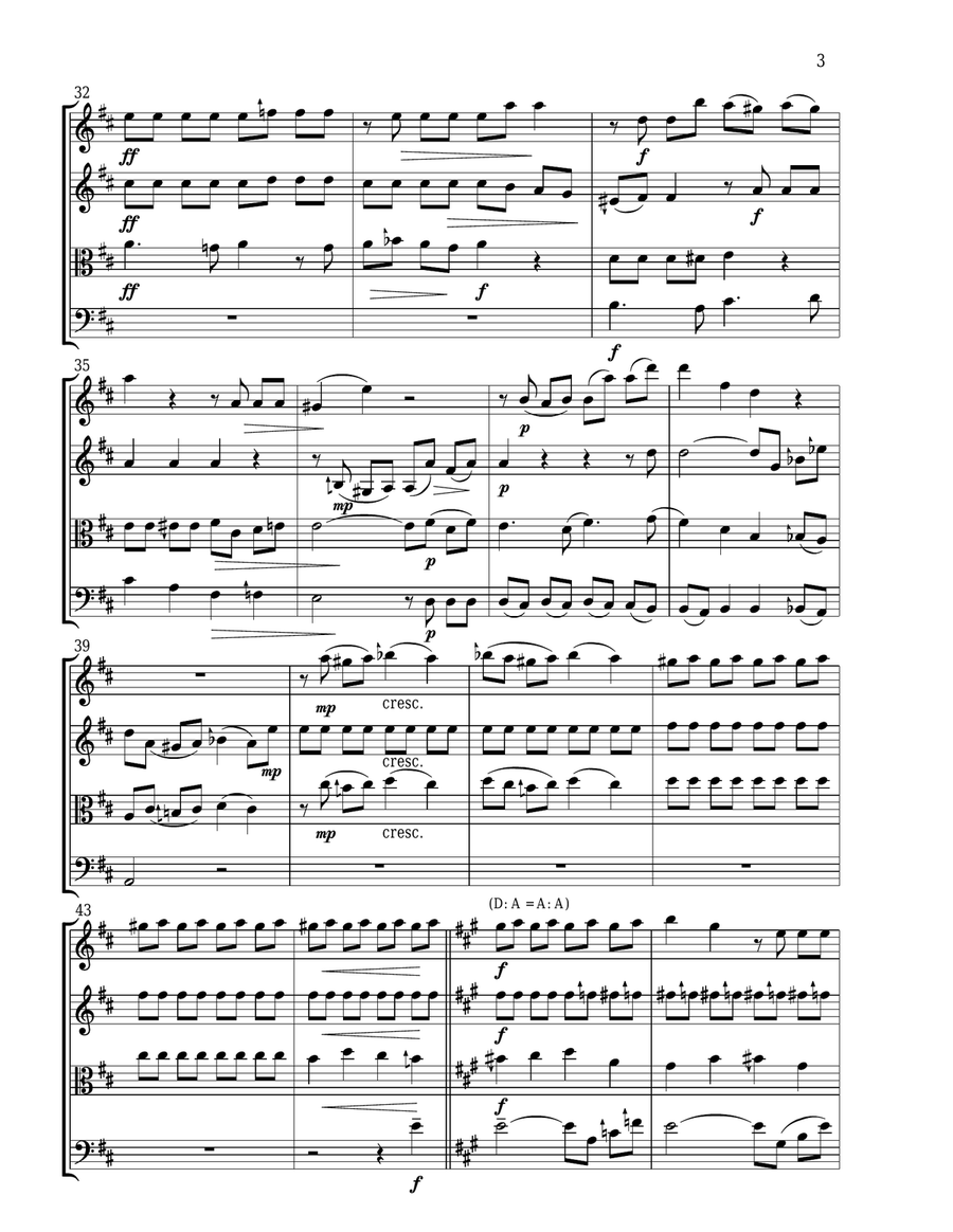 The Goof (DO DO FA LE RA) - Score Only String Quartet scores gallery preview page 3