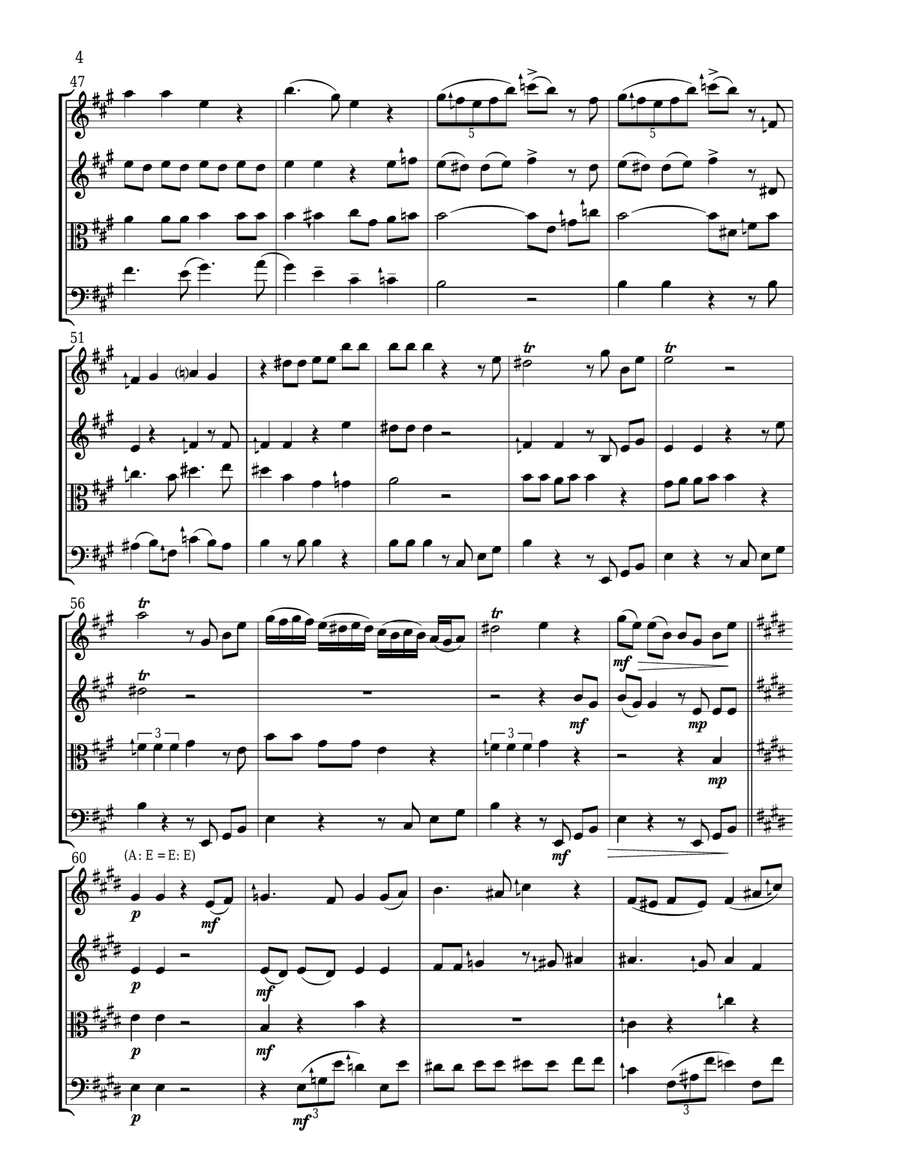 The Goof (DO DO FA LE RA) - Score Only String Quartet scores gallery preview page 4