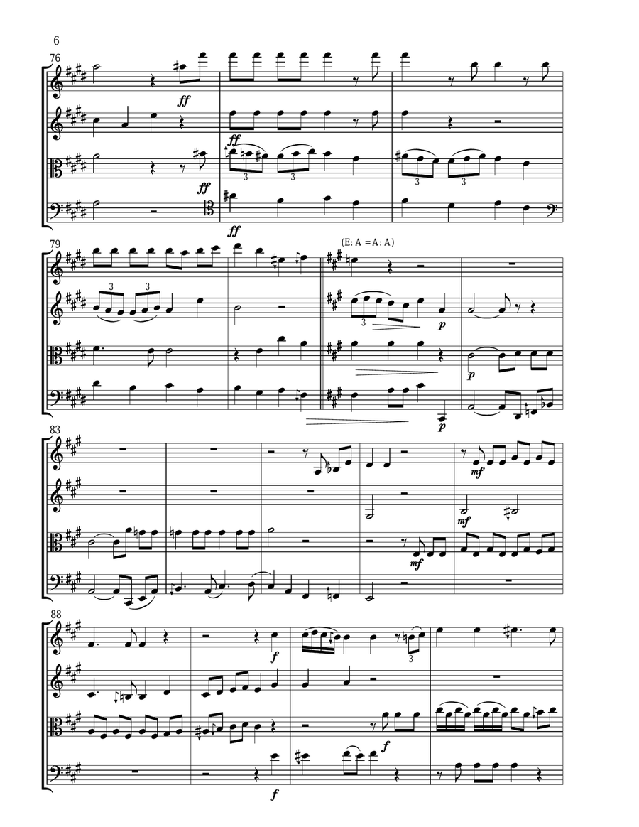 The Goof (DO DO FA LE RA) - Score Only String Quartet scores gallery preview page 6