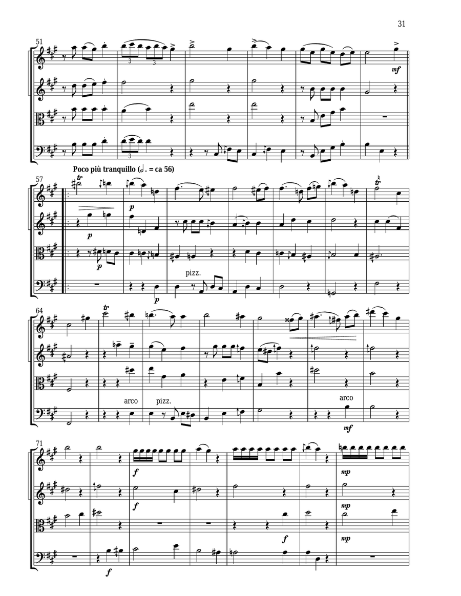 Western Dude (LA RE DO) - Score Only String Quartet scores gallery preview page 3