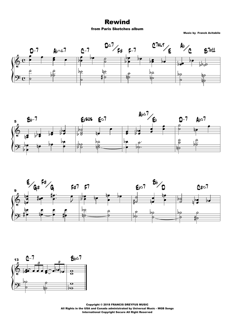 Rewind Rewind Piano Method scores gallery preview page 1