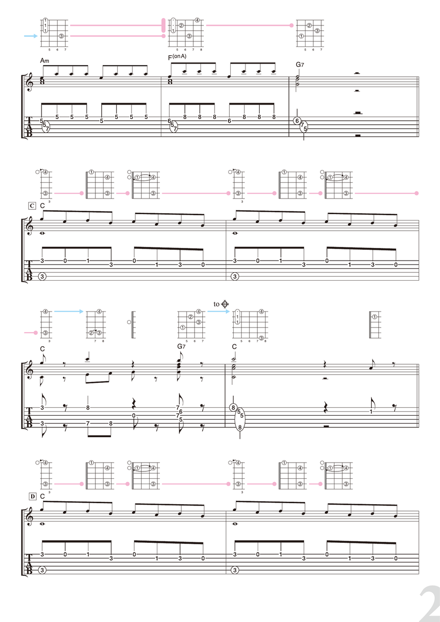 Vivaldi : Mandolin Concerto RV.425 [for solo acoustic guitar] Acoustic Guitar scores gallery preview page 2