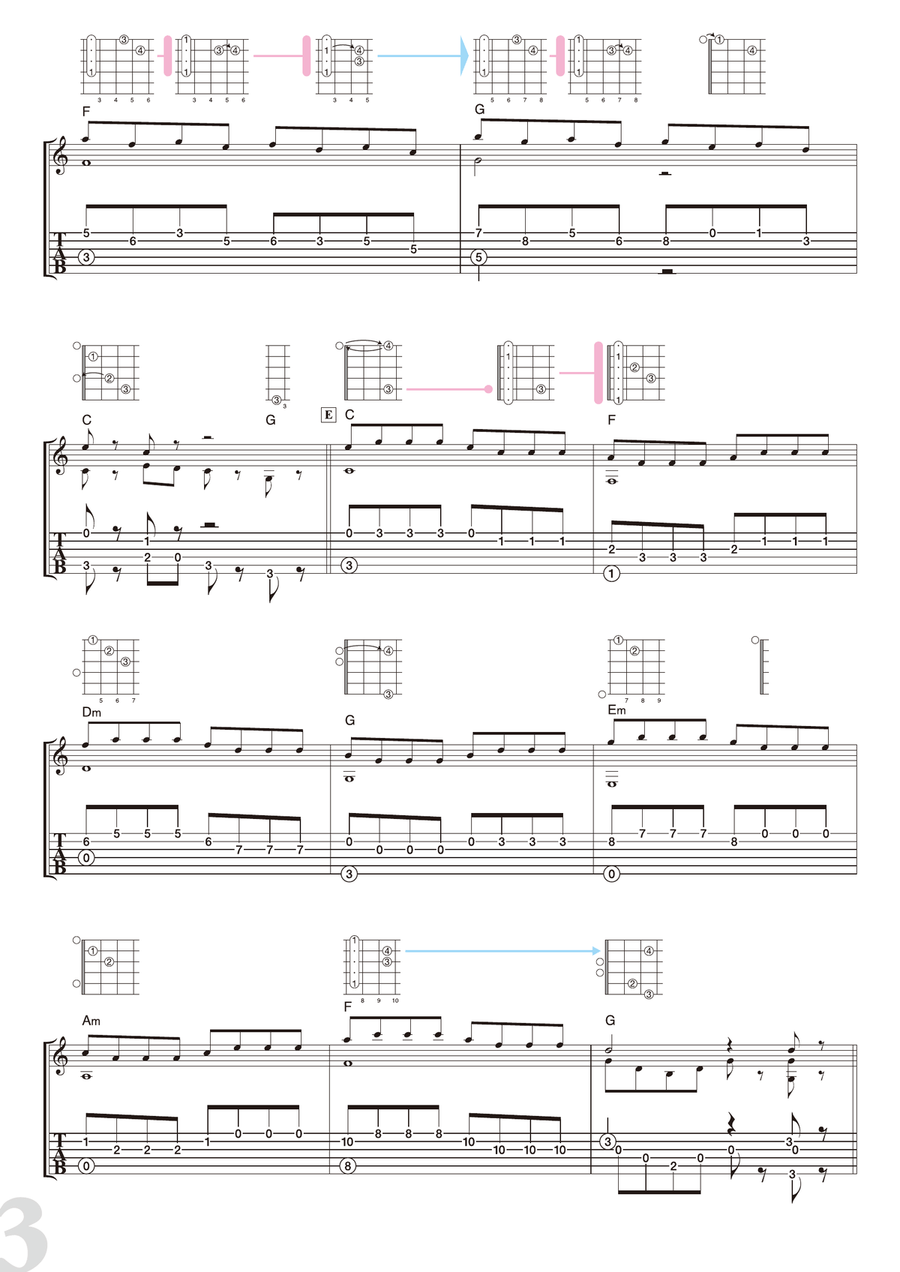 Vivaldi : Mandolin Concerto RV.425 [for solo acoustic guitar] Acoustic Guitar scores gallery preview page 3